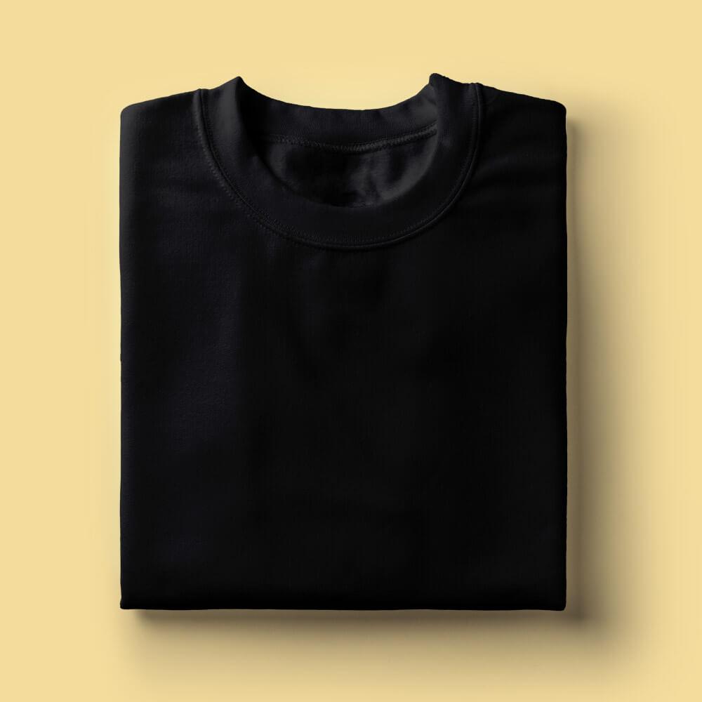 Cotton T-Shirt Black M