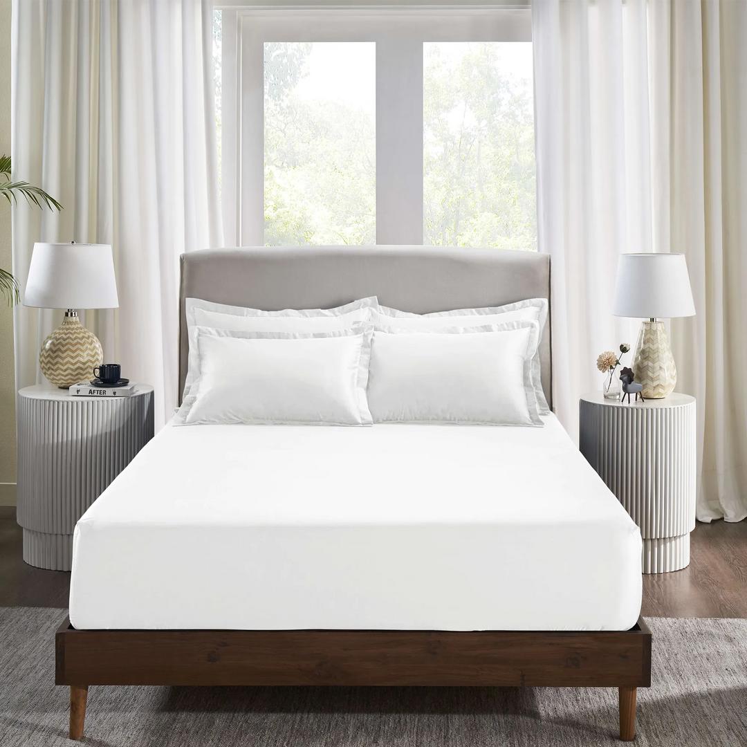Luxury Bedsheet Set White King 108x108