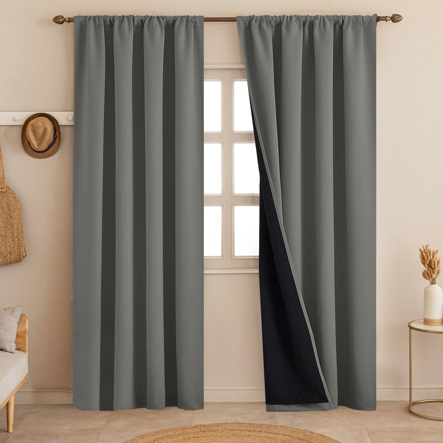 Blackout Curtain Grey 7ft