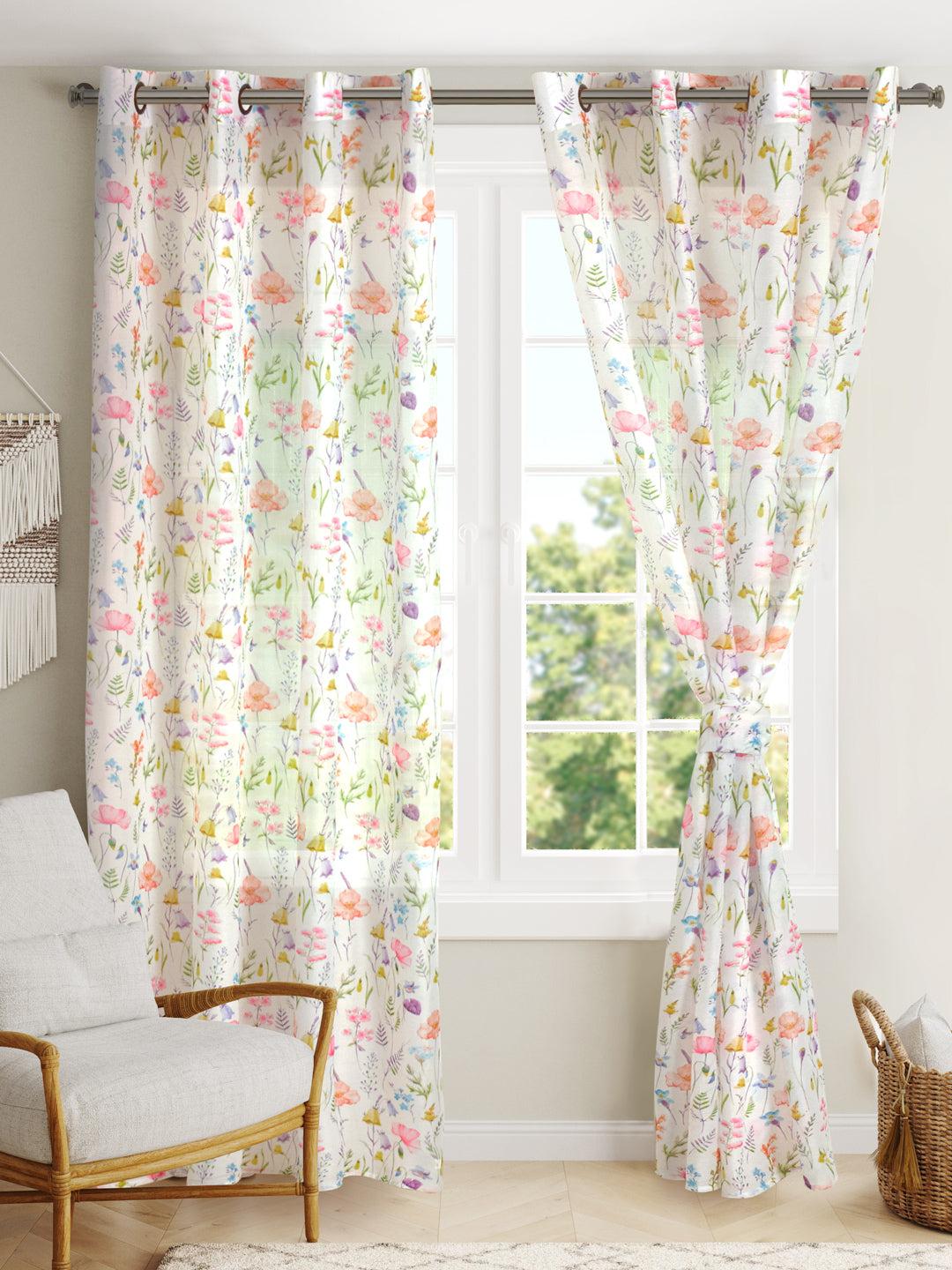 Printed Curtain Floral 7ft