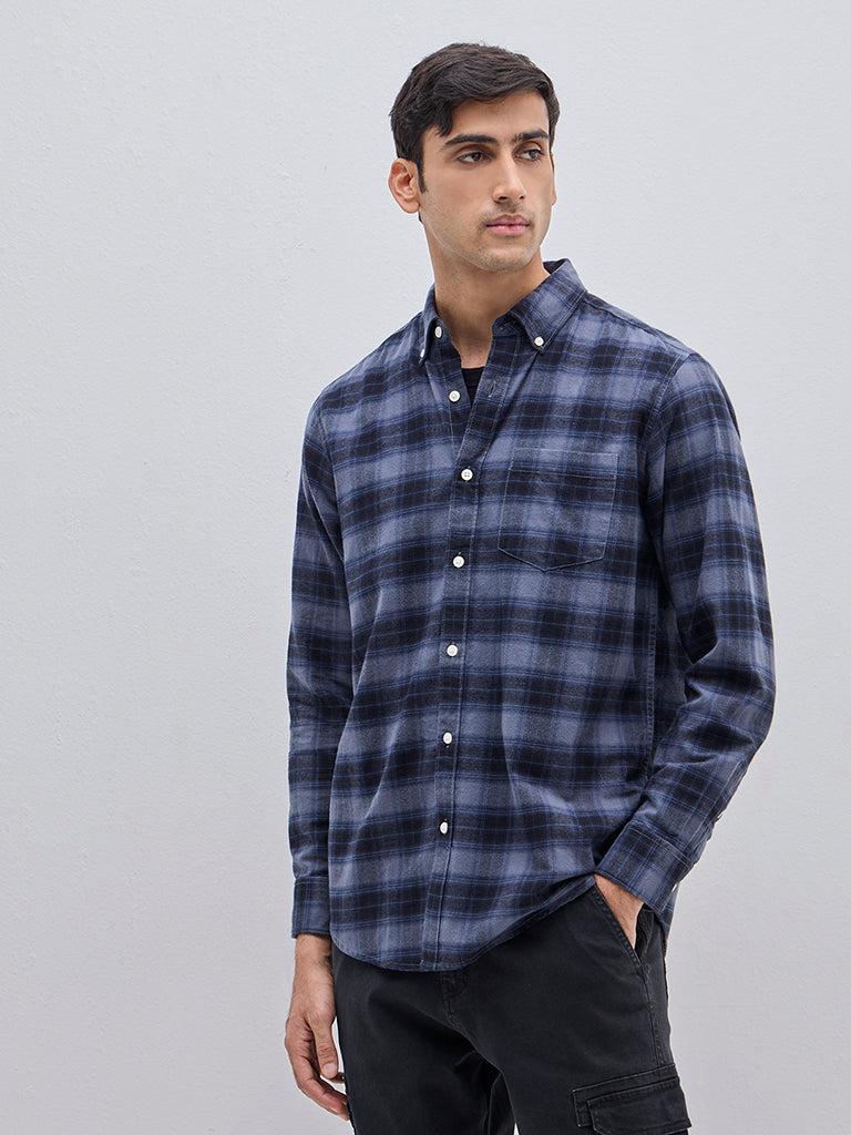 Casual Shirt Blue Checks L