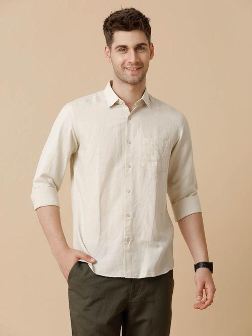 Linen Shirt Beige XL